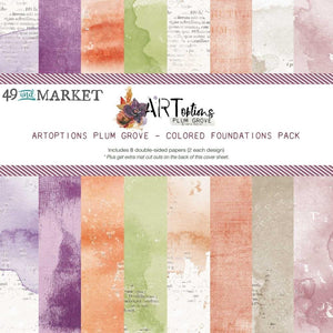 Scrapbooking  49 And Market Collection Pack 12"X12" ARToptions Plum Grove Foundations Paper 12"x12"