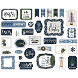 Scrapbooking  Carta Bella Welcome Winter Cardstock Ephemera 33/Pkg Icons Ephemera