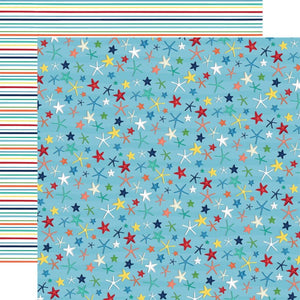 Scrapbooking  Carta Bella Beach Party Double-Sided Cardstock 12"X12" - Sea Starfish Paper 12"x12"