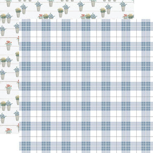 Scrapbooking  Carta Bella Farmhouse Summer Double-Sided Cardstock 12"X12" - Perfect Day Plaid Paper 12"x12"