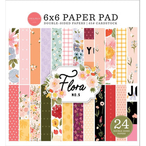 Scrapbooking  Carta Bella Double-Sided Paper Pad 6"X6" 24/Pkg Flora No. 5 Paper Pad