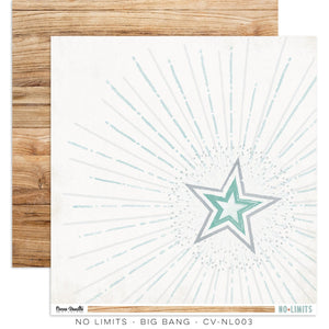 Scrapbooking  Cocoa Vanilla Studios No Limits Double Sided 12"x12" Paper - Big Bang Paper 12"x12"