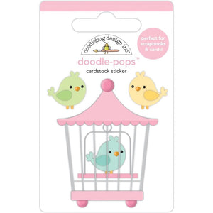 Scrapbooking  Doodlebug Doodle-Pops 3D Stickers Home Tweet Home Embellishments