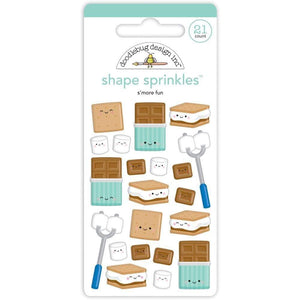 Scrapbooking  Doodlebug Sprinkles Adhesive Enamel Shapes S'more Fun Embellishments