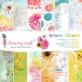 Scrapbooking  Dress My Craft Single-Sided Paper Pad 6"X6" 24/Pkg Awesome Blossom, 12 Designs/2 Each Paper Pad