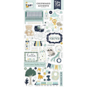 Scrapbooking  Echo Park It's A Boy Chipboard 6"X13" Accents Chipboard