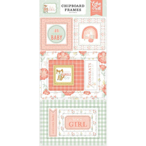 Scrapbooking  Echo Park It's A Girl Chipboard 6"X13" Frames Chipboard