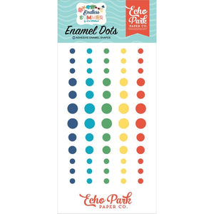 Scrapbooking  Echo Park Adhesive Enamel Dots 60/Pkg Endless Summer Embellishments