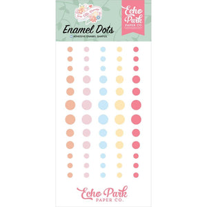 Scrapbooking  Echo Park Our Little Princess  Adhesive Enamel Dots 60/Pkg embellishments