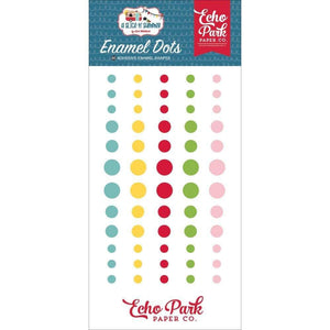 Scrapbooking  Echo Park Adhesive Enamel Dots 60/Pkg A Slice Of Summer enamel dots