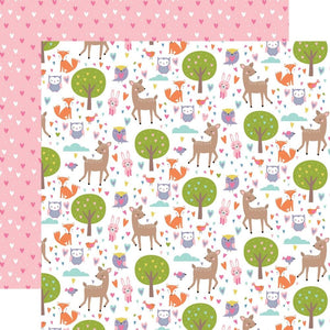 Scrapbooking  Echo Park All About A Girl Double-Sided Cardstock 12"X12" -Park Playdate Paper 12"x12"