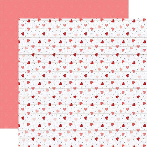 Scrapbooking  Echo Park Hello Valentine Double-Sided Cardstock 12"X12" - Love Day Paper 12"x12"