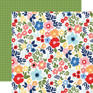 Scrapbooking  Echo Park My Favorite Summer Double-Sided Cardstock 12"X12" - Best Day Blooms Paper 12"x12"