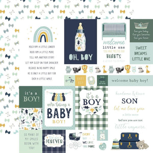 Scrapbooking  It's A Boy Double-Sided Cardstock 12"X12" - Multi Journaling Cards Paper 12"x12"