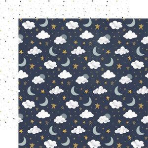 Scrapbooking  It's A Boy Double-Sided Cardstock 12"X12" - Underneath The Moon Paper 12"x12"