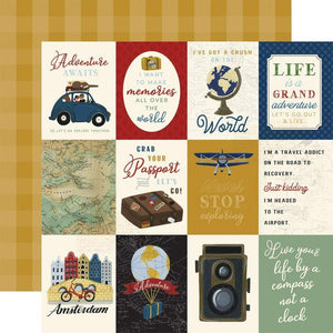 Scrapbooking  Scenic Route Double-Sided Cardstock Paper 12"X12" 3x4" Journaling Cards Paper 12x12