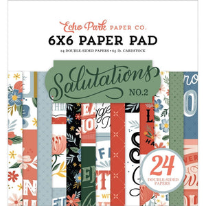 Scrapbooking  Echo Park Double-Sided Paper Pad 6"X6" 24/Pkg Salutations No. 2 paper pad