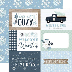 Scrapbooking  Winter Double-Sided Cardstock 12"X12" - 6x4 Journaling Cards Scrapbooking Paper