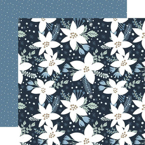 Scrapbooking  Winter Double-Sided Cardstock 12"X12" - Frosted Floral Scrapbooking Paper