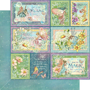 Scrapbooking  Fairie Wings Double-Sided Cardstock 12"X12 - Rainbow Sparkle Paper 12"x12"