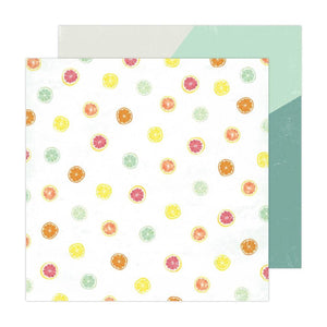 Scrapbooking  Heidi Swapp Sun Chaser Double-Sided Cardstock 12"X12" - Fruit Slice Paper 12"x12"