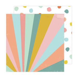 Scrapbooking  Heidi Swapp Sun Chaser Double-Sided Cardstock 12"X12" -Sunburst Paper 12"x12"