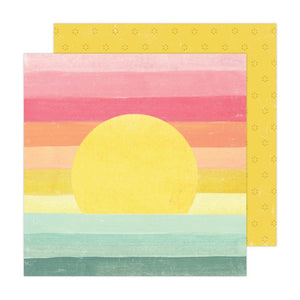 Scrapbooking  Heidi Swapp Sun Chaser Double-Sided Cardstock 12"X12" - Sunset Skies Paper 12"x12"