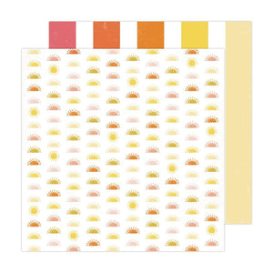 Scrapbooking  Heidi Swapp Sun Chaser Double-Sided Cardstock 12"X12" - Sunshine Paper 12"x12"