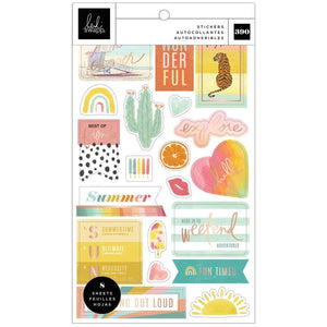 Scrapbooking  Heidi Swapp Sun Chaser Sticker Book W/Rose Gold Foil 390/Pkg stickers