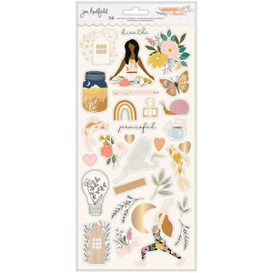 Scrapbooking  Jen Hadfield Peaceful Heart Cardstock Stickers 6"X12" 93/Pkg Icons stickers