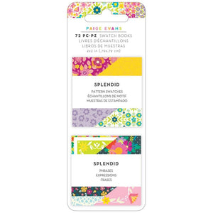 Scrapbooking  Paige Evans Splendid Mini Swatch Books 2"X2" 72/Pkg Pattern & Phrase Paper Pad