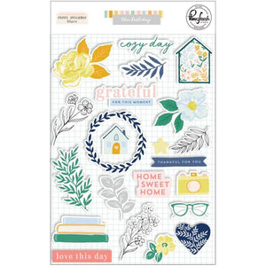 Scrapbooking  PinkFresh Puffy Stickers The Best Day Chipboard