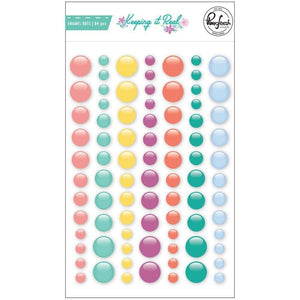 Scrapbooking  PinkFresh Enamel Dot Stickers Keeping It Real stickers