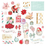 Scrapbooking  Candy Cane Lane Cardstock Ephemera 64/Pkg W/Foil Details Ephemera