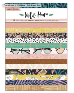 Scrapbooking  Crate Paper - Wild Heart 6"x8" Paper Pad Chipboards