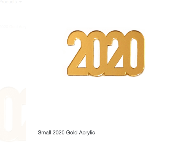 Scrapbooking  Elles Studio -Small 2020 Gold Acrylic