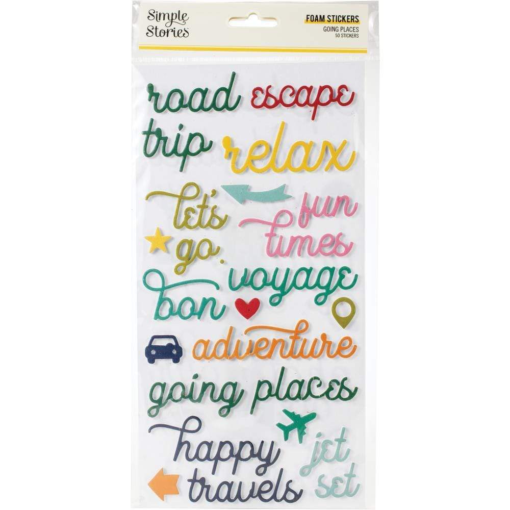 Going Places Foam Stickers 50/Pkg