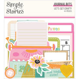 Scrapbooking  Simple Stories Let's Get Crafty Bits & Pieces Die-Cuts 41/Pkg Journal Ephemera