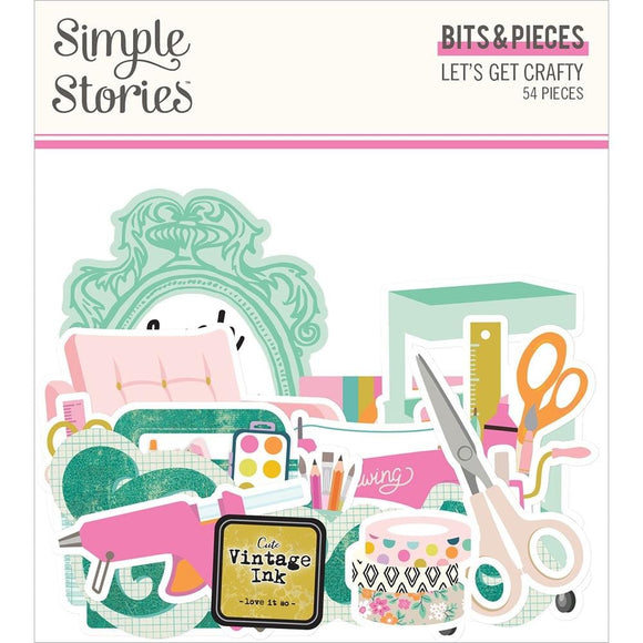 Simple Stories ~ LET'S GET CRAFTY ~ Puffy Stickers