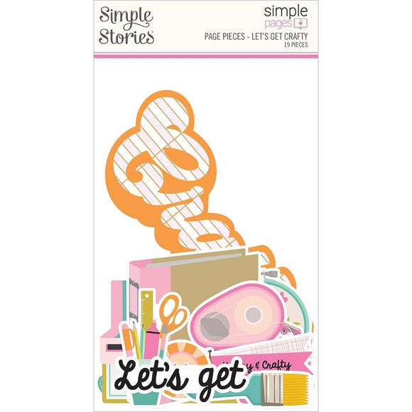 Simple Stories ~ LET'S GET CRAFTY ~ Puffy Stickers
