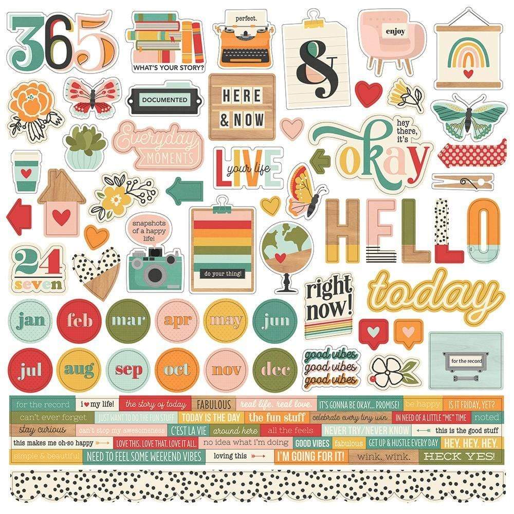 Hello Today Cardstock Stickers 12