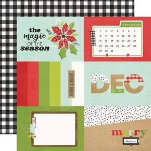 Scrapbooking  Make It Merry Double-Sided Cardstock 12"X12" - 4x6 Elements Paper 12"x12"