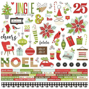 Scrapbooking  Make It Merry Cardstock Stickers 12"X12" Combo stickers