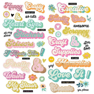 Scrapbooking  Simple Stories Let's Get Crafty Foam Stickers 53/Pkg stickers