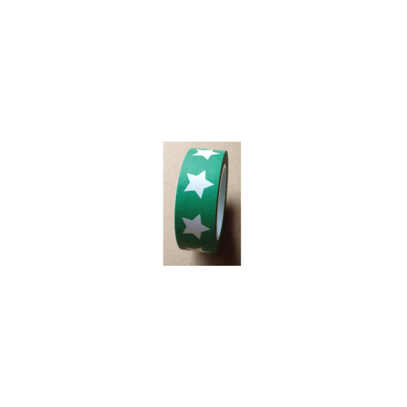 Scrapbooking  Green with large white stars Washi Tape WASHI Tape